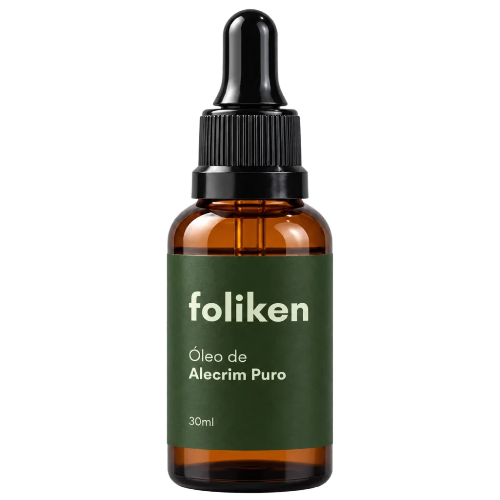 Óleo de Alecrim Foliken 30 ml, frasco sem fundo