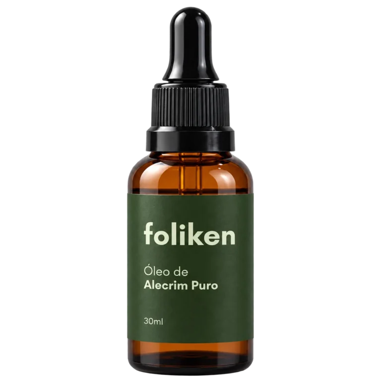 Óleo de Alecrim Foliken 30 ml, frasco sem fundo