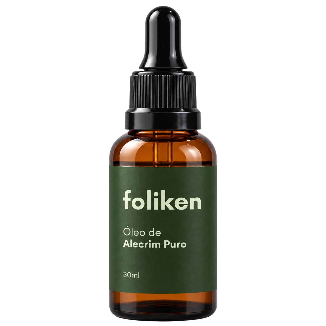 Óleo de Alecrim Foliken 30 ml, frasco sem fundo