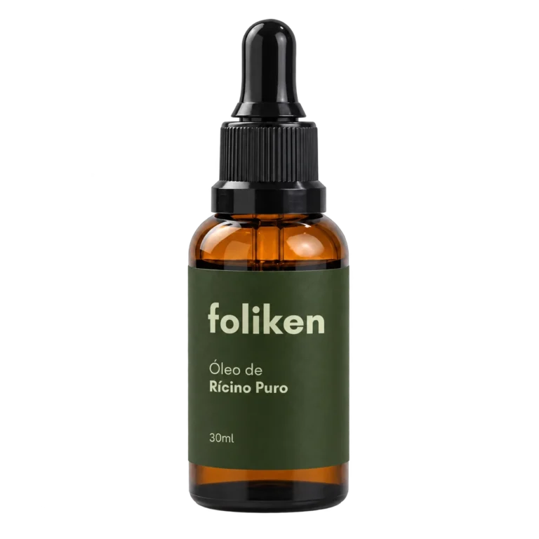 Óleo de Rícino Foliken 30 ml, frasco sem fundo