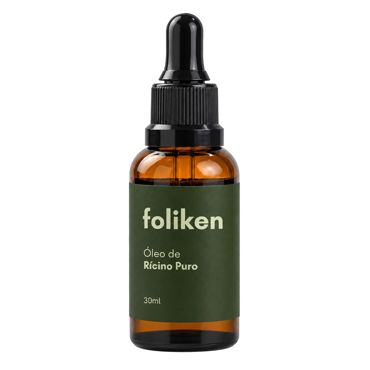 Óleo de Rícino Foliken 30 ml, frasco sem fundo